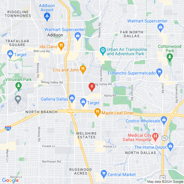 Towing - Dallas - Tx location map: 5757 Preston View Blvd, Dallas, TX